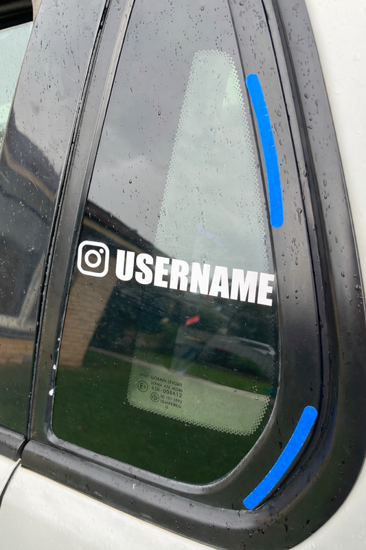 Custom Instagram Username Car Decal | Personalised IG Sticker